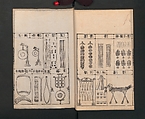 Illustrated Encyclopedia of China (Morokoshi kinmō zui) 唐土訓蒙図彙, Tachibana Morikuni 橘守国 (Japanese, 1679–1748), Set of two woodblock printed books; ink on paper, Japan