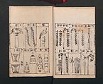 Illustrated Encyclopedia of China (Morokoshi kinmō zui) 唐土訓蒙図彙, Tachibana Morikuni 橘守国 (Japanese, 1679–1748), Set of two woodblock printed books; ink on paper, Japan