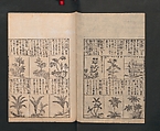 Illustrated Encyclopedia of China (Morokoshi kinmō zui) 唐土訓蒙図彙, Tachibana Morikuni 橘守国 (Japanese, 1679–1748), Set of two woodblock printed books; ink on paper, Japan