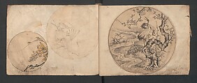 Album of Sketches for Lacquer Decoration (Makie) 蒔絵, Kozōtei Makihan 小蔵亭 蒔半 (Japanese), Ink and color on paper, Japan