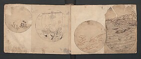 Album of Sketches for Lacquer Decoration (Makie) 蒔絵, Kozōtei Makihan 小蔵亭 蒔半 (Japanese), Ink and color on paper, Japan