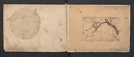 Album of Sketches for Lacquer Decoration (Makie) 蒔絵, Kozōtei Makihan 小蔵亭 蒔半 (Japanese), Ink and color on paper, Japan