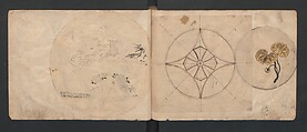 Album of Sketches for Lacquer Decoration (Makie) 蒔絵, Kozōtei Makihan 小蔵亭 蒔半 (Japanese), Ink and color on paper, Japan