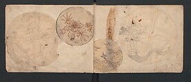 Album of Sketches for Lacquer Decoration (Makie) 蒔絵, Kozōtei Makihan 小蔵亭 蒔半 (Japanese), Ink and color on paper, Japan