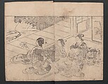 The Mrawing manual: The Evergreens (Ehon Tokiwagusa) 絵本常盤草, Nishikawa Sukenobu 西川祐信 (Japanese, 1671–1750), One volume, black and white, twenty-five double-page sheets; ink on paper, Japan