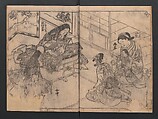 One Hundred Women Classified According to Their Rank (Hyakunin joro shinasadame) 百人女郎品定, Nishikawa Sukenobu 西川祐信 (Japanese, 1671–1750), Vol. I: 9 double and 2 single page illustrations; vol. II: 15 double, 1 single page illustrations; ink on paper, Japan