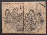One Hundred Women Classified According to Their Rank (Hyakunin joro shinasadame) 百人女郎品定, Nishikawa Sukenobu 西川祐信 (Japanese, 1671–1750), Vol. I: 9 double and 2 single page illustrations; vol. II: 15 double, 1 single page illustrations; ink on paper, Japan