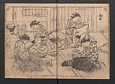 One Hundred Women Classified According to Their Rank (Hyakunin joro shinasadame) 百人女郎品定, Nishikawa Sukenobu 西川祐信 (Japanese, 1671–1750), Vol. I: 9 double and 2 single page illustrations; vol. II: 15 double, 1 single page illustrations; ink on paper, Japan