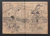 One Hundred Women Classified According to Their Rank (Hyakunin joro shinasadame) 百人女郎品定, Nishikawa Sukenobu 西川祐信 (Japanese, 1671–1750), Vol. I: 9 double and 2 single page illustrations; vol. II: 15 double, 1 single page illustrations; ink on paper, Japan
