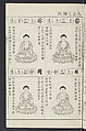 Buddhist Figures and Their Attributes [Meiji edition] (Meiji zōho shoshū butsuzō zui)  明治増補諸宗佛像図彙, Kino Shūshin 紀秀信 (Japanese, active 1783), Ink on paper, Japan