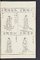 Buddhist Figures and Their Attributes [Meiji edition] (Meiji zōho shoshū butsuzō zui)  明治増補諸宗佛像図彙, Kino Shūshin 紀秀信 (Japanese, active 1783), Ink on paper, Japan