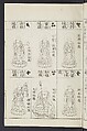Buddhist Figures and Their Attributes [Meiji edition] (Meiji zōho shoshū butsuzō zui)  明治増補諸宗佛像図彙, Kino Shūshin 紀秀信 (Japanese, active 1783), Ink on paper, Japan