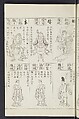 Buddhist Figures and Their Attributes [Meiji edition] (Meiji zōho shoshū butsuzō zui)  明治増補諸宗佛像図彙, Kino Shūshin 紀秀信 (Japanese, active 1783), Ink on paper, Japan