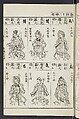 Buddhist Figures and Their Attributes [Meiji edition] (Meiji zōho shoshū butsuzō zui)  明治増補諸宗佛像図彙, Kino Shūshin 紀秀信 (Japanese, active 1783), Ink on paper, Japan