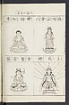 Buddhist Figures and Their Attributes [Meiji edition] (Meiji zōho shoshū butsuzō zui)  明治増補諸宗佛像図彙, Kino Shūshin 紀秀信 (Japanese, active 1783), Ink on paper, Japan