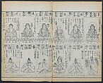 Buddhist Figures and Their Attributes (Zōho shoshū Butsuzō zui) 増補諸宗 佛像図彙, Kino Shūshin 紀秀信 (Japanese, active 1783), Set of five volumes; ink on paper, Japan