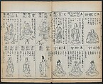 Buddhist Figures and Their Attributes (Zōho shoshū Butsuzō zui) 増補諸宗 佛像図彙, Kino Shūshin 紀秀信 (Japanese, active 1783), Set of five volumes; ink on paper, Japan