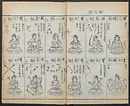 Buddhist Figures and Their Attributes (Zōho shoshū Butsuzō zui) 増補諸宗 佛像図彙, Kino Shūshin 紀秀信 (Japanese, active 1783), Set of five volumes; ink on paper, Japan