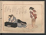 Book of Humorous Poems  "Hundred Thousand Birds" (Kyōka momochidori) 狂歌百千鳥, Yanagawa Shigenobu 柳川重信 (Japanese, 1787–1832), Ink and color on paper, Japan