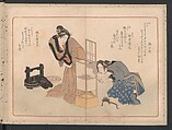 Book of Humorous Poems  "Hundred Thousand Birds" (Kyōka momochidori) 狂歌百千鳥, Yanagawa Shigenobu 柳川重信 (Japanese, 1787–1832), Ink and color on paper, Japan