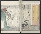 Poems on One Hundred Ghost Stories (Kyōka hyaku monogatari) 狂歌百物語, Masazumi Ryusai 正澄竜斎 (Japanese, active 19th century), Polychrome woodblock printed book; ink and color on paper, Japan