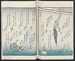 Poems on One Hundred Ghost Stories (Kyōka hyaku monogatari) 狂歌百物語, Masazumi Ryusai 正澄竜斎 (Japanese, active 19th century), Polychrome woodblock printed book; ink and color on paper, Japan