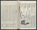 Poems on One Hundred Ghost Stories (Kyōka hyaku monogatari) 狂歌百物語, Masazumi Ryusai 正澄竜斎 (Japanese, active 19th century), Polychrome woodblock printed book; ink and color on paper, Japan