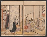 Prosperity of the Family (Ehon sakae gusa) 絵本栄家種, Katsukawa Shunchō 勝川春潮 (Japanese, active ca. 1783–95), Two volumes; ink and color on paper, Japan
