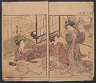 Mirror of the Beautiful Women of the Yoshiwara Brothels (Seirō bijin awase sugata kagami) 青楼美人合姿鏡, Katsukawa Shunshō　勝川春章 (Japanese, 1726–1792), Polychrome woodblock printed book; ink and color on paper, Japan