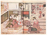 Illustrated Book of the Current Fashion, Utagawa Toyokuni I (Japanese, 1769–1825), Two volumes; polychrome woodblock printed book; ink and color on paper, Japan