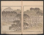 Album of Landscape Paintings by Ichiro Yashima (Ichirō gafu) 一老画譜, Yashima Gakutei 八島岳亭 (Japanese, 1786?–1868), Ink and color on paper, Japan