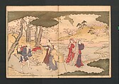 Statue of the Bodhisattva Fugen (Fugenzō)普賢像, Kitagawa Utamaro 喜多川歌麿 (Japanese, ca. 1754–1806), Polychrome woodblock printed book; ink and color on paper, Japan