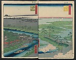 Hatsune Riding Ground, from the series One Hundred Famous Views of Edo  (Meisho Edo hyakkei) 名所江戸百景), Utagawa Hiroshige 歌川広重 (Japanese, Tokyo (Edo) 1797–1858 Tokyo (Edo)), Polychrome woodblock printed book; ink and color on paper, Japan
