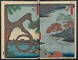 Hatsune Riding Ground, from the series One Hundred Famous Views of Edo  (Meisho Edo hyakkei) 名所江戸百景), Utagawa Hiroshige 歌川広重 (Japanese, Tokyo (Edo) 1797–1858 Tokyo (Edo)), Polychrome woodblock printed book; ink and color on paper, Japan