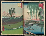 Hatsune Riding Ground, from the series One Hundred Famous Views of Edo  (Meisho Edo hyakkei) 名所江戸百景), Utagawa Hiroshige 歌川広重 (Japanese, Tokyo (Edo) 1797–1858 Tokyo (Edo)), Polychrome woodblock printed book; ink and color on paper, Japan