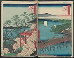 Hatsune Riding Ground, from the series One Hundred Famous Views of Edo  (Meisho Edo hyakkei) 名所江戸百景), Utagawa Hiroshige 歌川広重 (Japanese, Tokyo (Edo) 1797–1858 Tokyo (Edo)), Polychrome woodblock printed book; ink and color on paper, Japan