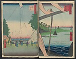 Hatsune Riding Ground, from the series One Hundred Famous Views of Edo  (Meisho Edo hyakkei) 名所江戸百景), Utagawa Hiroshige 歌川広重 (Japanese, Tokyo (Edo) 1797–1858 Tokyo (Edo)), Polychrome woodblock printed book; ink and color on paper, Japan