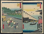 Hatsune Riding Ground, from the series One Hundred Famous Views of Edo  (Meisho Edo hyakkei) 名所江戸百景), Utagawa Hiroshige 歌川広重 (Japanese, Tokyo (Edo) 1797–1858 Tokyo (Edo)), Polychrome woodblock printed book; ink and color on paper, Japan