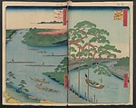 Hatsune Riding Ground, from the series One Hundred Famous Views of Edo  (Meisho Edo hyakkei) 名所江戸百景), Utagawa Hiroshige 歌川広重 (Japanese, Tokyo (Edo) 1797–1858 Tokyo (Edo)), Polychrome woodblock printed book; ink and color on paper, Japan