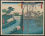 Hatsune Riding Ground, from the series One Hundred Famous Views of Edo  (Meisho Edo hyakkei) 名所江戸百景), Utagawa Hiroshige 歌川広重 (Japanese, Tokyo (Edo) 1797–1858 Tokyo (Edo)), Polychrome woodblock printed book; ink and color on paper, Japan