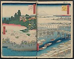 Hatsune Riding Ground, from the series One Hundred Famous Views of Edo  (Meisho Edo hyakkei) 名所江戸百景), Utagawa Hiroshige 歌川広重 (Japanese, Tokyo (Edo) 1797–1858 Tokyo (Edo)), Polychrome woodblock printed book; ink and color on paper, Japan