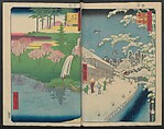 Hatsune Riding Ground, from the series One Hundred Famous Views of Edo  (Meisho Edo hyakkei) 名所江戸百景), Utagawa Hiroshige 歌川広重 (Japanese, Tokyo (Edo) 1797–1858 Tokyo (Edo)), Polychrome woodblock printed book; ink and color on paper, Japan