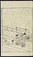 Story of Michizane Sugawara, known as Tenjin (Tenjin engi) 天神縁起, Reizen Saburo Tametaka 冷泉(岡田)為恭 (died 1864), Ink and color on paper, Japan