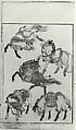 Transmitting the Spirit, Revealing the Form of Things: Hokusai Sketchbooks, volume 6 (Denshin kaishu: Hokusai manga, rokuhen), Katsushika Hokusai (Japanese, Tokyo (Edo) 1760–1849 Tokyo (Edo)), Woodblock printed book; ink and color on paper, Japan