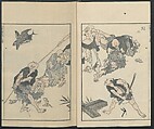 Transmitting the Spirit, Revealing the Form of Things: Hokusai Sketchbooks (Denshin kaishu: Hokusai manga, jūgohen) 伝神開手 北斎漫画 十五編: vol. 15, Katsushika Hokusai 葛飾北斎 (Japanese, Tokyo (Edo) 1760–1849 Tokyo (Edo)), Woodblock printed book; ink and color on paper, Japan