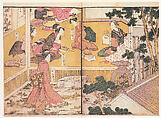 Illustrated Book of the Current Fashion, Utagawa Toyokuni I (Japanese, 1769–1825), Two volumes; polychrome woodblock printed book; ink and color on paper, Japan