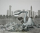 New Classic of Mountains and Seas I, Qiu Anxiong (Chinese, born 1972), Three-channel animated video with sound; 30 min., China