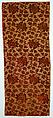 Two textiles with flowers, Silk voided cut velvet with metal thread, China