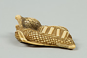 Netsuke of Birds and Corn, Ivory, Japan