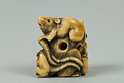 Netsuke of Group of Mice, Ivory, Japan